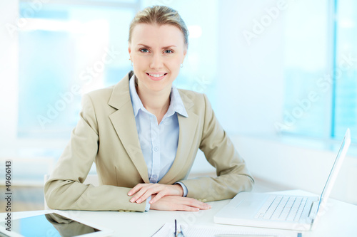 Photo: Businesswoman at workplace Businesswoman at workplace