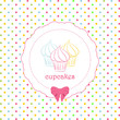 cupcake polka dot background