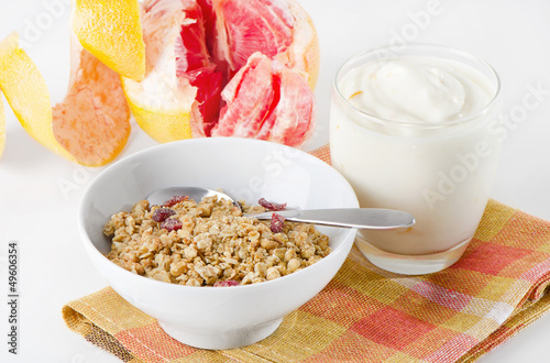 Photo: yogurt with muesli yogurt with muesli