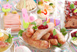 Photo: white sausage with beetroot sauce for easter white sausage with beetroot sauce for easter