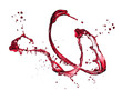 Red wine splash, isolated on white background