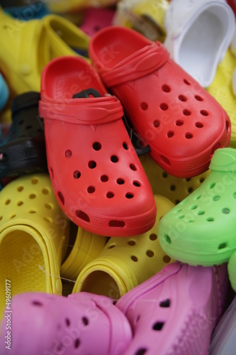 Photo: Colorful Shoes In Flea Market Colorful Shoes In Flea Market