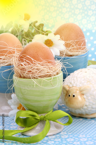 Photo: Easter eggs and lamb Easter eggs and lamb