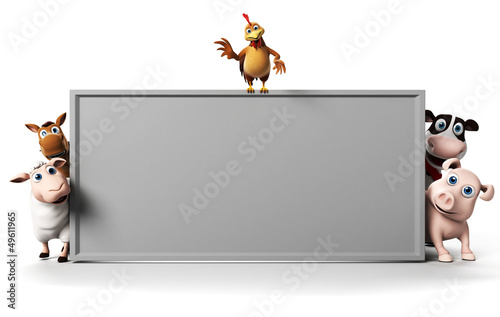 Illustration: 3d rendered illustration of farm animals 3d rendered illustration of farm animals
