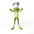 3d rendered funny frog