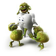 funny tooth and bacteria