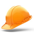Illustration: Isolated Orange Helmet for Builder on White Background Isolated Orange Helmet for Builder on White Background