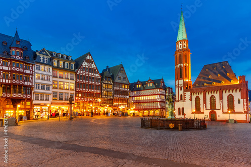 Photo: Historic Center of Frankfurt at night Historic Center of Frankfurt at night