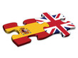 Spanish & UK Flags (Spain English languages translation jigsaw)