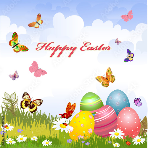 Vector: greeting card for Easter greeting card for Easter