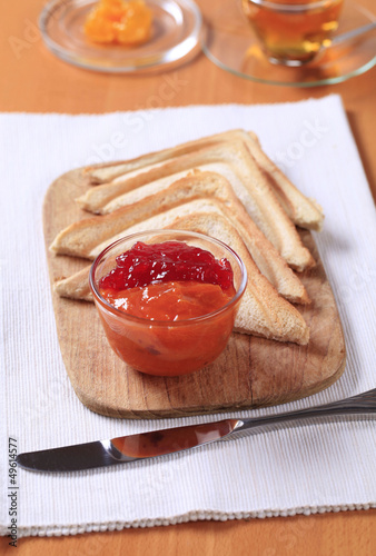 Photo: Toast and jam Toast and jam