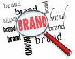 Brand Words Magnifying Glass Loyalty Marketing Word