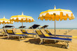 Umbrellas and Sunbeds - Rimini Beach, Italy
