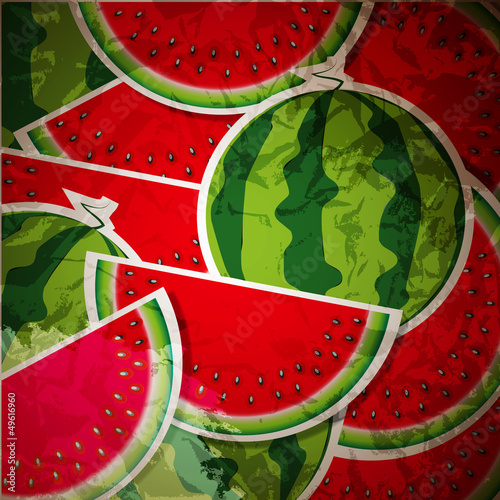 Vector: Background from watermelon. Vector illustration. Background from watermelon. Vector illustration.