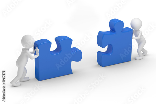 Illustration: puzzle teamwork puzzle teamwork