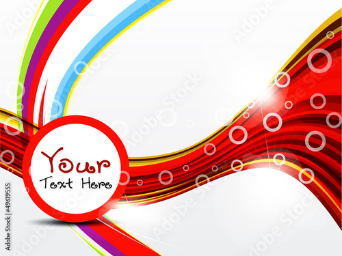 Vector: abstract colorful wave background with circle abstract colorful wave background with circle