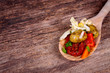 Antipasti auf Holzlöffel - Mittelmeerküche