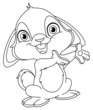 Vector: Outlined bunny Outlined bunny