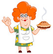 Woman with pie
