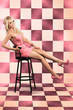 American Culture Pin Up Girl Inside 60s Retro Diner