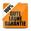 Vektor: button eckig 100% gute laune garantie I button eckig 100% gute laune garantie I