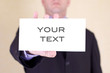 business man and empty message