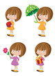 Vector: funny girl set funny girl set