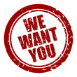 stamp we want you I