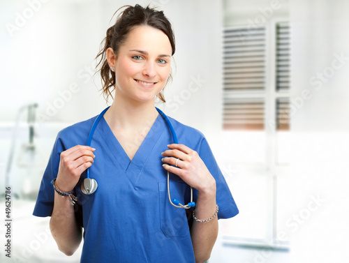 Photo: Young nurse in a hospital room Young nurse in a hospital room
