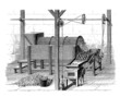 Illustration: Agricultural Machine - 19th century Agricultural Machine - 19th century