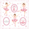 Pink ballerina digital collage