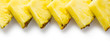Slices of pineapple isolated on white
