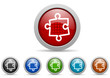 puzzle vector icon set