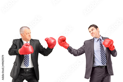 Photo: Businessmen boxing Businessmen boxing