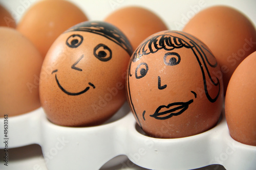 Photo: A Cute Egg Couple A Cute Egg Couple