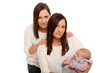 Geschwister mit Baby