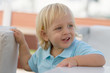 Cute little blond boy