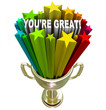 You're Great - Words of Praise in Winner Trophy