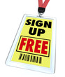 Sign Up Free Badge - Register for Conference or Event
