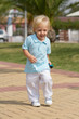 Cute little blond boy