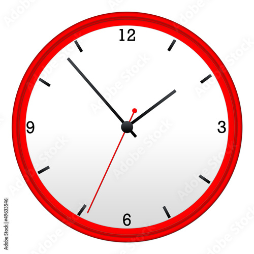 Illustration: Red Wall Clock Red Wall Clock