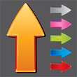 Beveled Arrows Collection. Vector Image