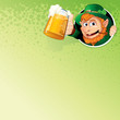Cartoon Leprechaun with Mug of Ale. Vector Image