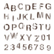 Stamp alphabet in vintage style, vector Eps10 illustration.