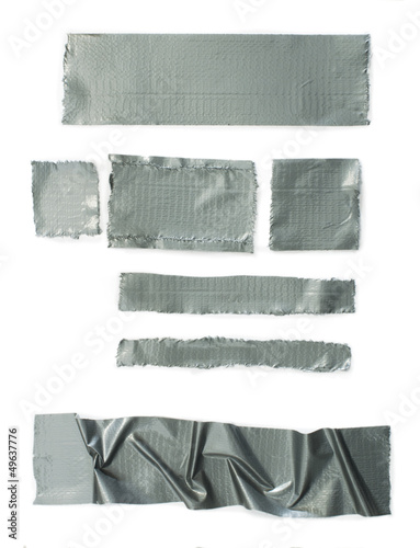 Photo: Set of torn masking Scotch tape Set of torn masking Scotch tape