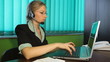 Call center, hotline, helpdesk, woman, corporate,office