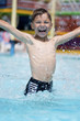 Boy at aqua park