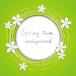 Vector: Paper floral frame Paper floral frame
