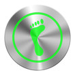 Edelstahl  Fussabdruck Button Grün