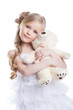 Photo: Image of beautiful girl with teddy bear Image of beautiful girl with teddy bear